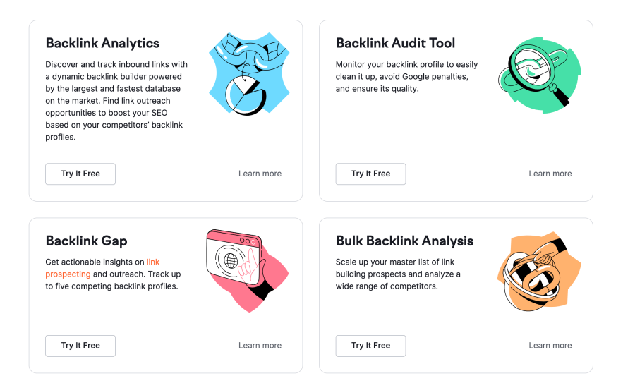 Semrush - backlink analysis tool