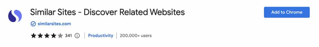 Similar Sites Chrome Extension