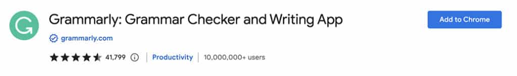 Grammarly Chrome Extension