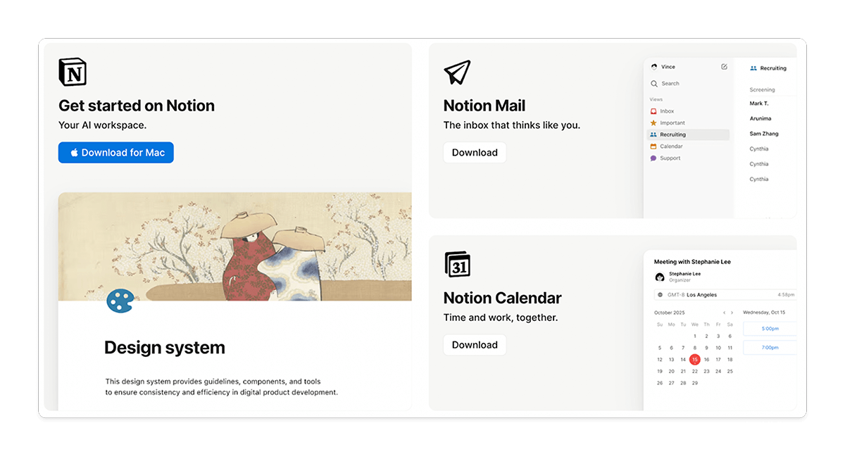 Notion screen